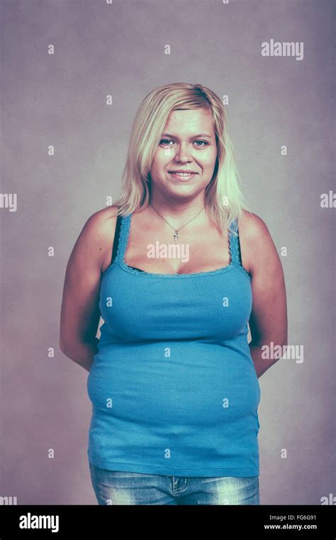 plump blondes|Cute chubby blonde woman Stock Photos and Images .